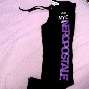 Aero black and purple comfortable sweat pants